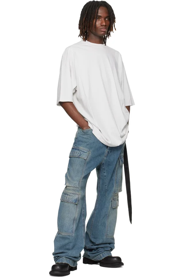 Rick Owens DRKSHDW Off-White Temple Jumbo S/S T-shirt, photo 4 of 4 from SSENSE