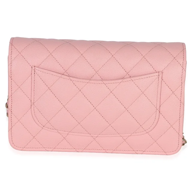 Chanel Light Pink Caviar Wallet On Chain in Pink Caviar leather from Season 2 Consign, photo 4 of 8
