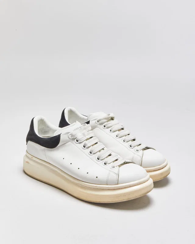 Alexander McQueen Oversized Leather Black Suede Chunky Trainers - UK8 in Black Suede from Rokit Vintage