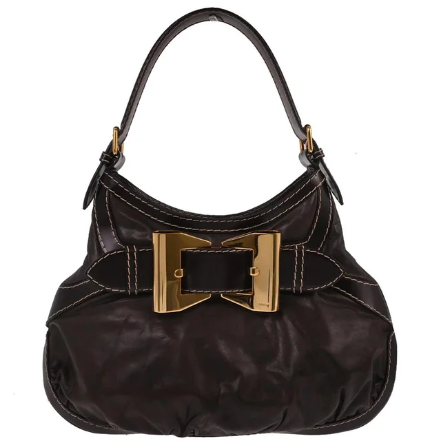 Gucci Brown Leather Queen Hobo Handbag in Brown Leather from AMORE Vintage Tokyo