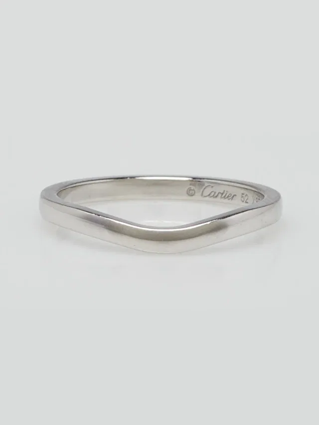 Cartier 2mm Platinum Ballerine Wedding Band Size 6/52 from Yoogis