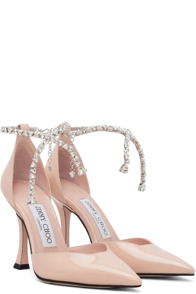 Jimmy Choo Pink Stevie 100 Heels, photo 4 of 5 from SSENSE