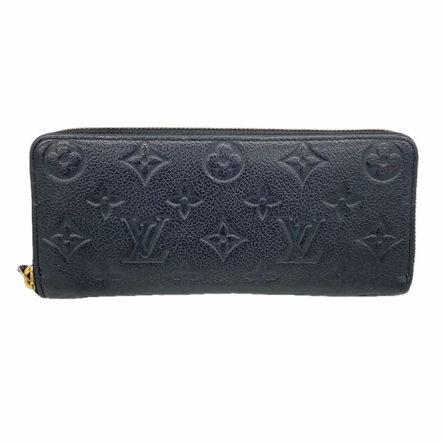 Louis Vuitton Wallet Monogram Empreinte Portefeuille Clemence Noir in Black Clemence leather from The Reluxe