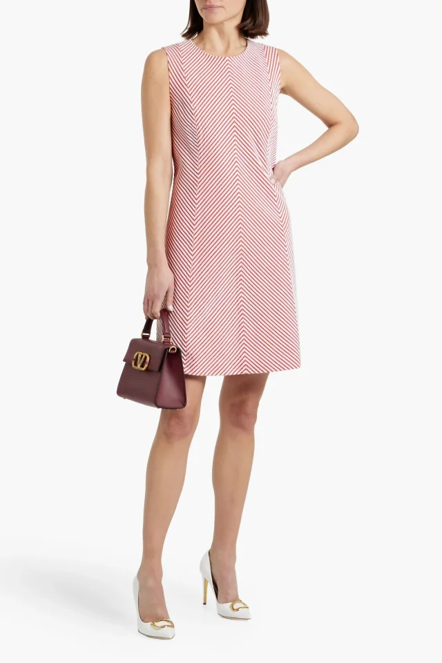 Carolina Herrera Embroidered Cotton Mini Dress in Red, photo 2 of 4 from THE OUTNET