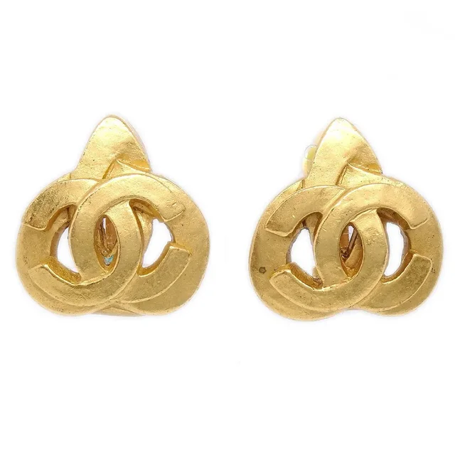 Chanel 1997 Heart Earrings Gold small in Gold from AMORE Vintage Tokyo