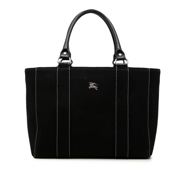 Black Burberry Canvas Tote in Black Canvas from Designer Revival