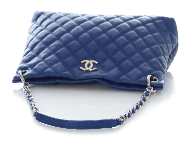 Chanel Cobalt Quilted Caviar Easy Tote in Caviar leather from Ann's Fabulous Finds, photo 8 of 10