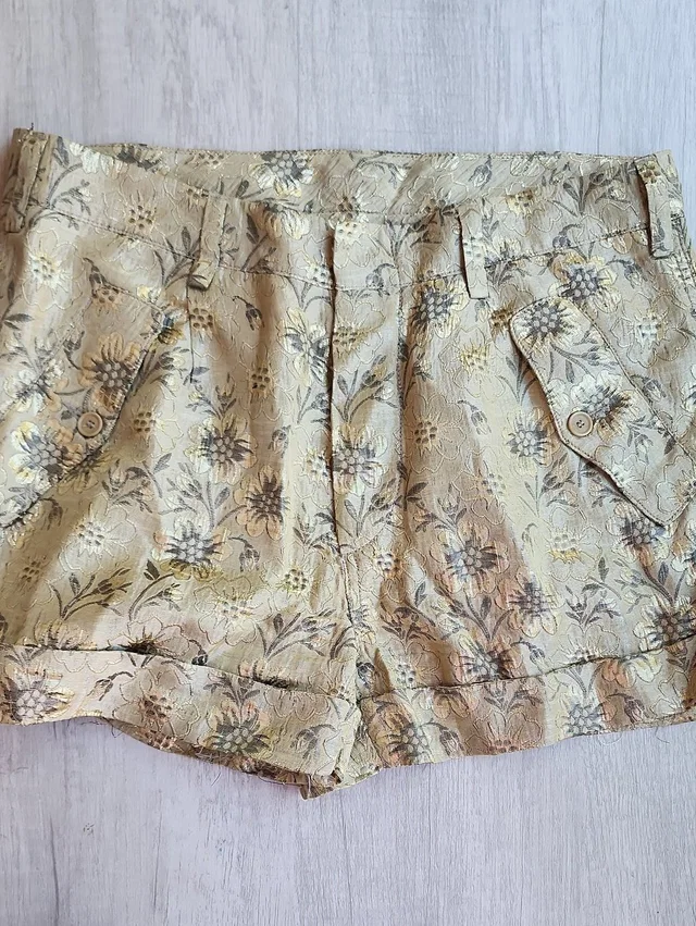 Etro Floral Shorts in green|gold Nylon from Poshmark