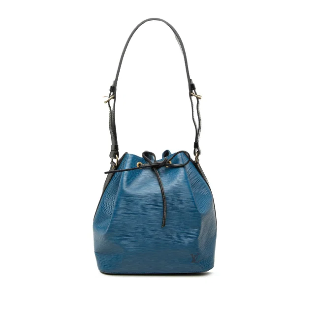 Black Louis Vuitton Epi Petit Bicolor Noe Bucket Bag in Black Leather from Designer Revival