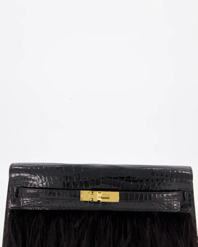 Hermès Kelly Elan Folie Bag in Black Crocodile from Sellier, photo 18 of 24