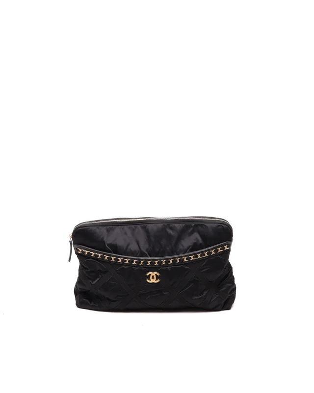 Chanel Coco Mark Satin Tote Bag from A Retro Tale