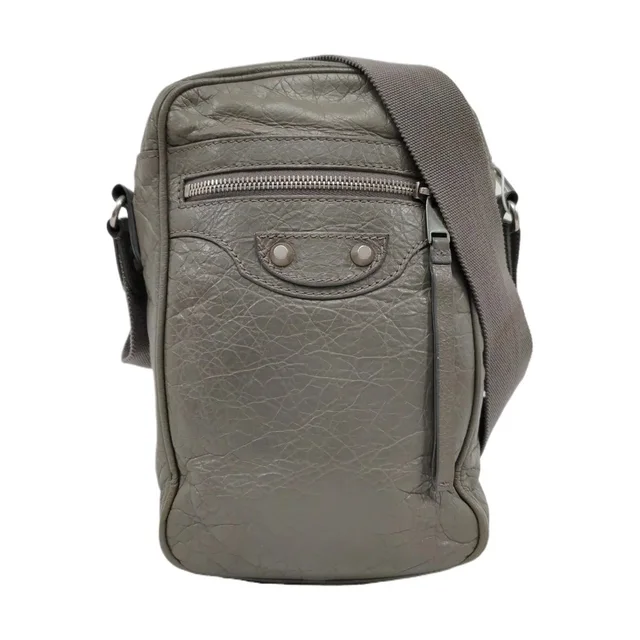 Balenciaga Grey Lambskin Leather Crossbody Bag in gray Lambskin from Grailed