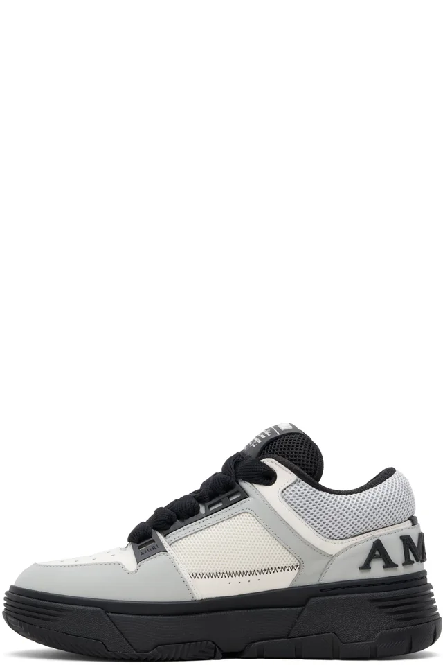 AMIRI White & Gray MA Patch MA-1 Sneakers, photo 3 of 5 from SSENSE