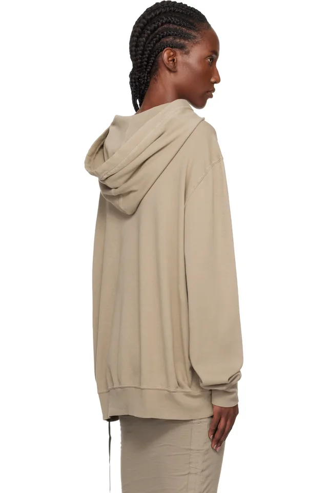 Rick Owens DRKSHDW Taupe Concordians Oversized Hoodie, photo 3 of 4 from SSENSE