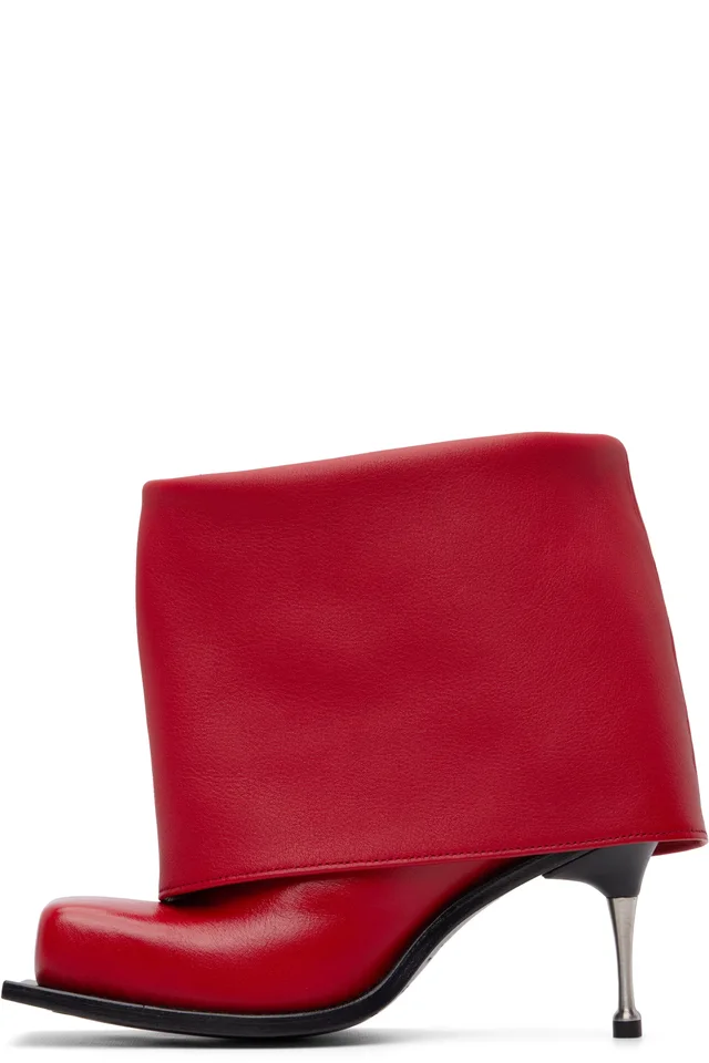 FIDAN NOVRUZOVA Red Iman Stiletto Heel Boots, photo 3 of 3 from SSENSE