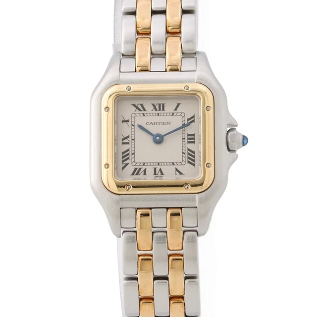 Cartier PANTHERE 2 Low SM H30mm×W22mm Stainless Steel K18YG Ivory DialW25029B6 in White from GALLERY RARE