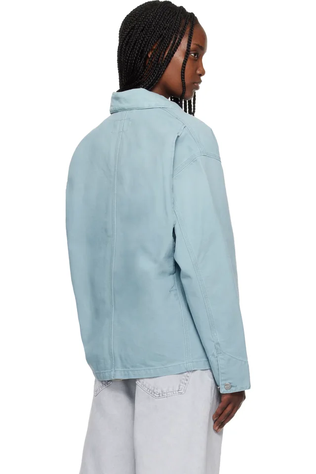 Carhartt Work In Progress Blue OG Michigan Jacket, photo 3 of 4 from SSENSE
