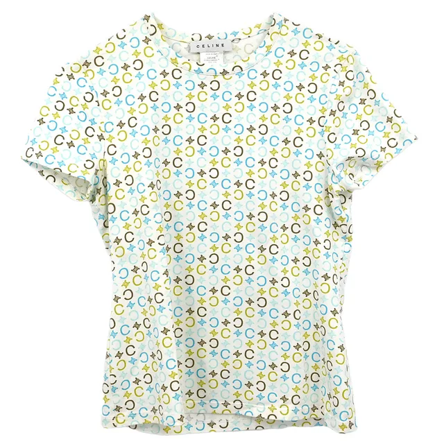 Celine Macadam T-shirt White in White from AMORE Vintage Tokyo