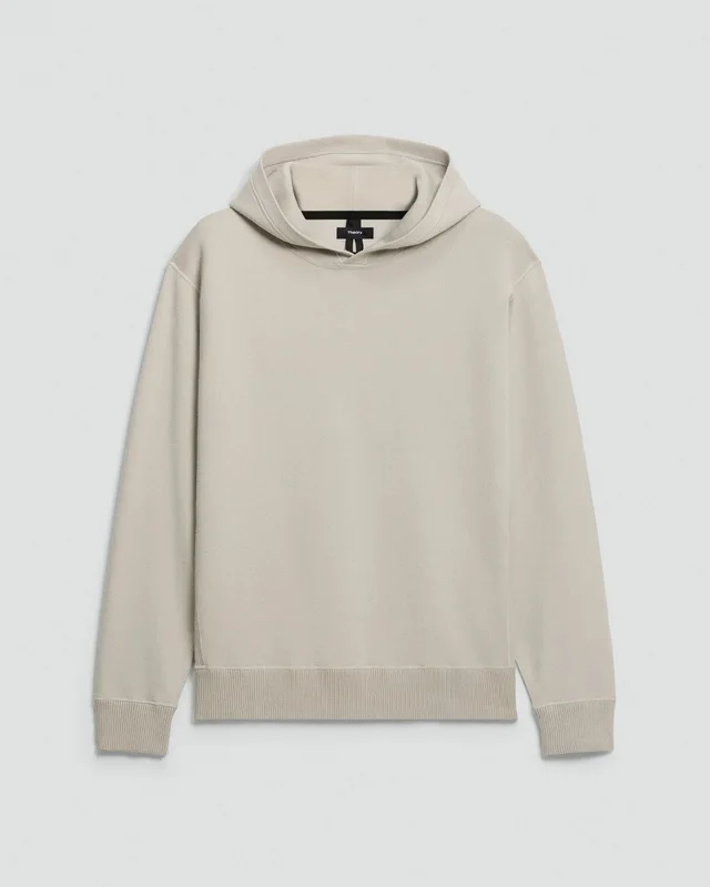 Theory Relaxed Hoodie in Light Bilen in SILVER CLOUD 62% Viscose, 38% Polyester; Exclusive Of Elastic, photo 6 of 8 from Theory