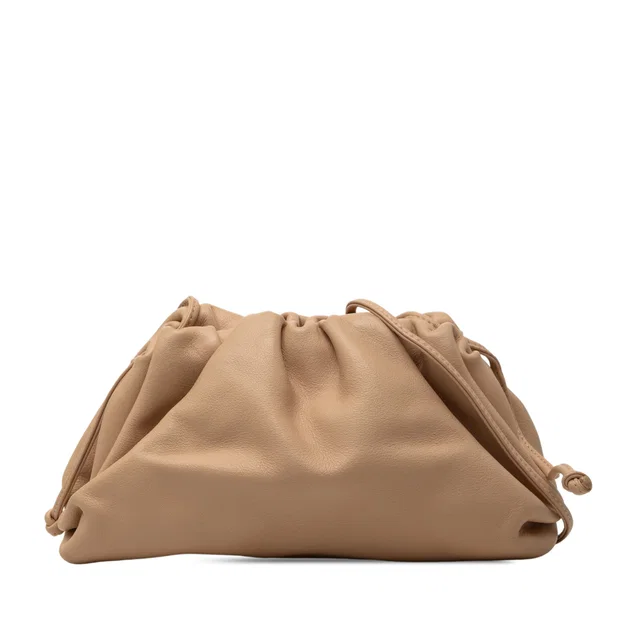 Brown Bottega Veneta Lambskin The Mini Pouch Crossbody in Brown Lambskin from Designer Revival
