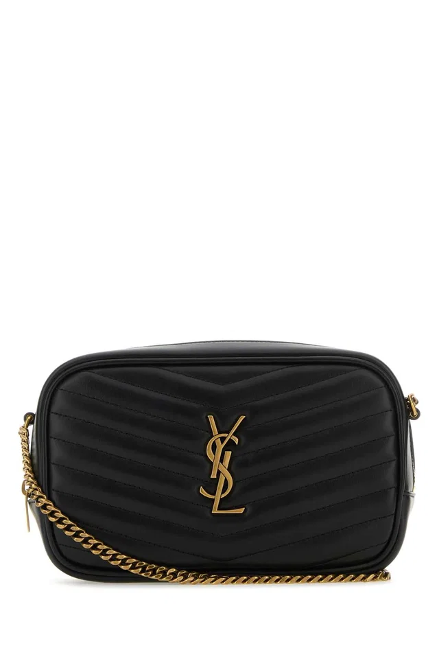 Saint Laurent Mono Crossbody Bag — Black in Black Calfskin from HEWI