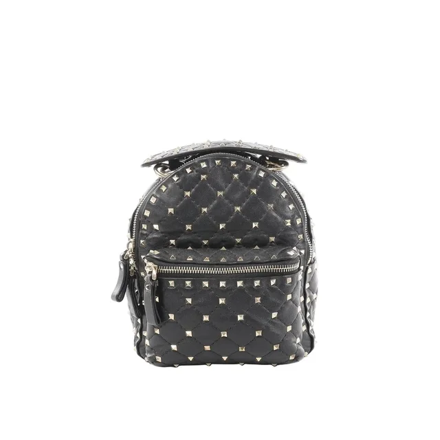 Valentino Garavani Rockstuds Spike Leather 2Way Backpack in black Leather from Her-Age, photo 1 of 1