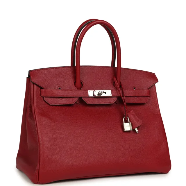 Hermès Birkin 35 Rouge Grenat Epsom Palladium Hardware in Red Epsom leather from Madison Avenue Couture, photo 2 of 9