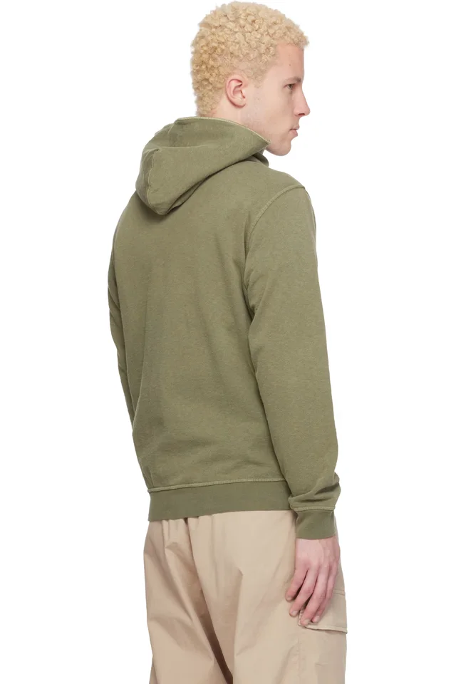 Stone Island Khaki 6100031 Malfilé Fleece Old Effect Hoodie, photo 3 of 5 from SSENSE