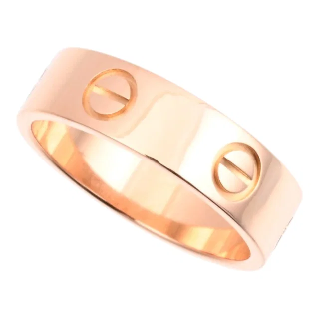 Cartier 18K Love Ring #55 Pink Gold in Pink from VINTAGE QOO TOKYO
