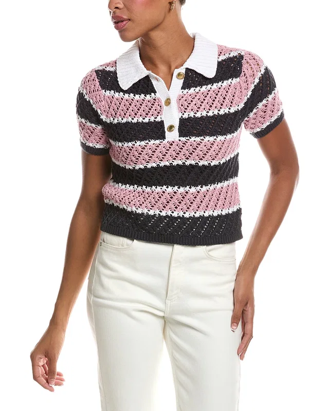 RD STYLE Elei Short Sleeve Polo Neck Pullover, image 1 of 1 from Rue La La