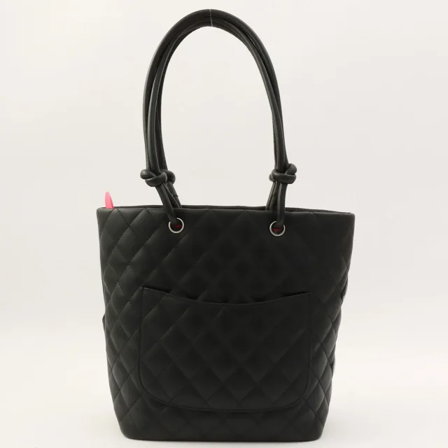 Chanel Cambon Tote Bag M, Black, circa 2011 in Black Calfskin from VINTAGE QOO TOKYO, photo 2 of 11
