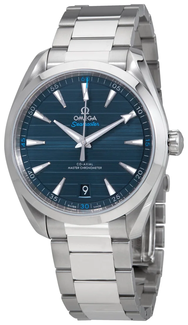 Omega Seamaster Aqua Terra Blue Dial Mens Watch 220.10.41.21.03.001 in silver|blue|gray from Jomashop.com