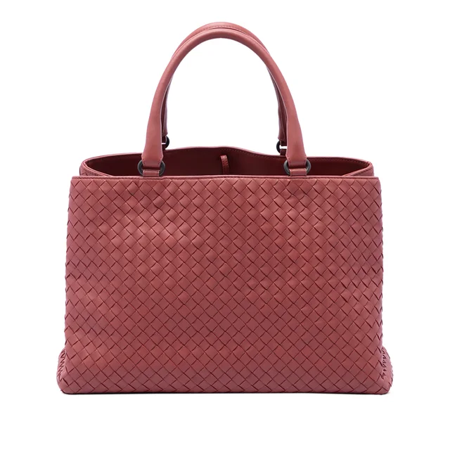 Red Bottega Veneta Nappa Intrecciato Milano Tote in Red Nappa leather from Designer Revival, photo 1 of 1