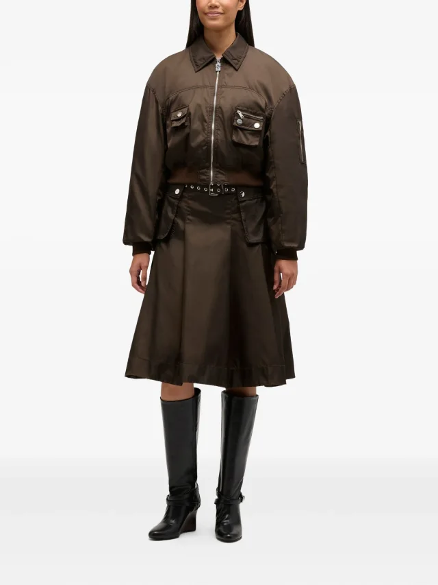 GANNI ruffled-detail bomber jacket, photo 2 of 2 from FARFETCH
