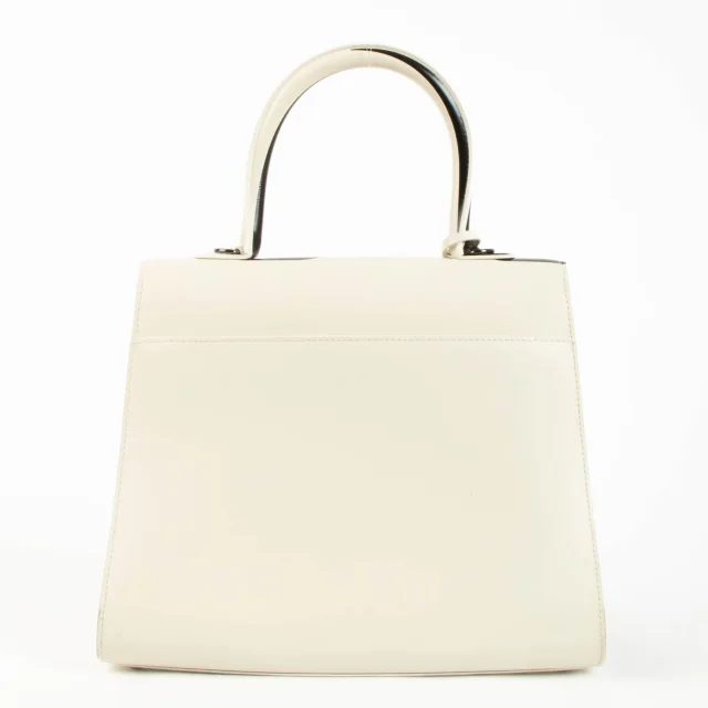Delvaux Ivory Box Calf Light & Shadow Brillant MM Bag in White Box leather from Labellov, photo 4 of 6