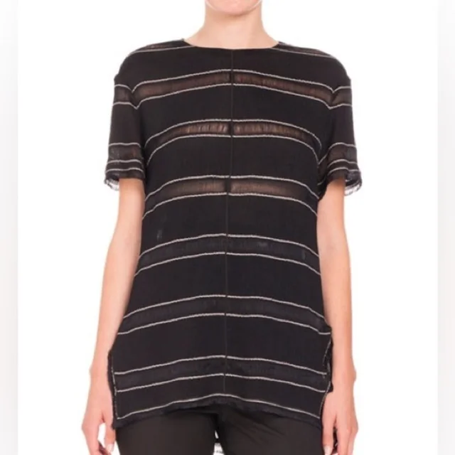 Proenza Schouler Tunic Top Womens 4 Tie Back Sheer Silk Lined Quiet Luxury in black Silk from Poshmark