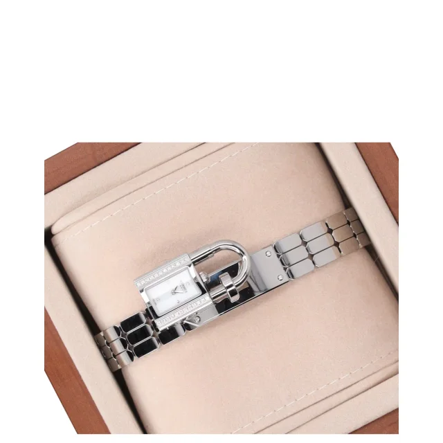 Hermès Kelly Watch, Mini model, 16 mm & Kelly Watch Clochette Lanyard Necklace in Box leather from HEWI, photo 27 of 29
