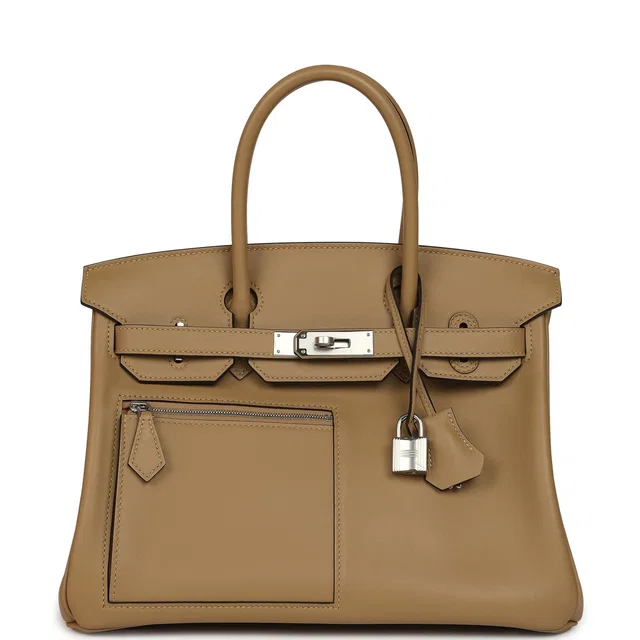 Hermès Colormatic Birkin 30 Poussiere Swift Palladium Hardware in Swift leather from Madison Avenue Couture