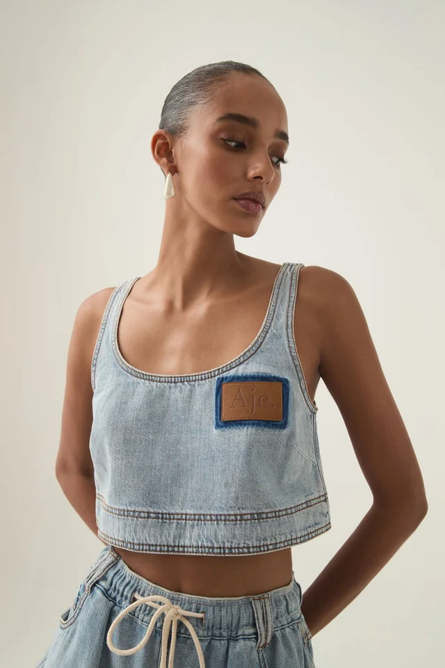 AJE Aura Denim Top from Aje, photo 1 of 1