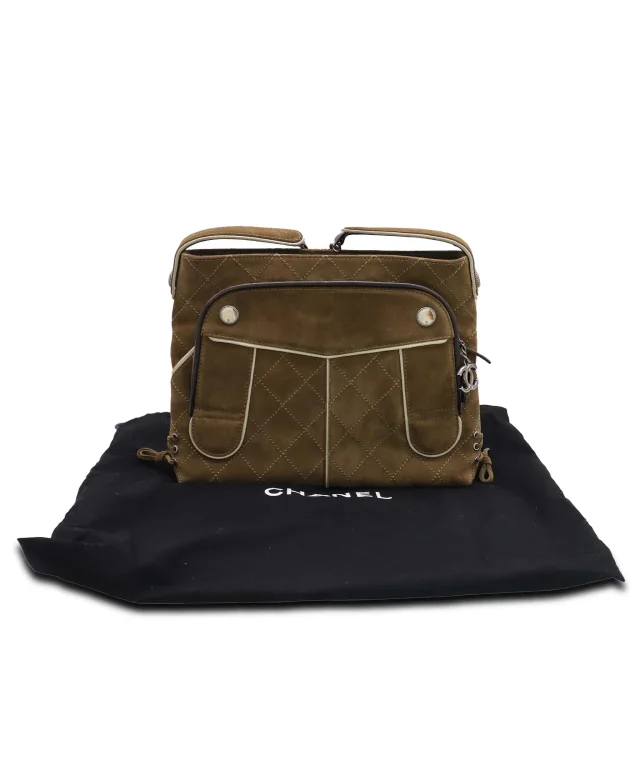 Chanel Shoulder Bag Paris-Salzburg Medium Suede Brown in Brown Suede from Luxury Promise, photo 19 of 19