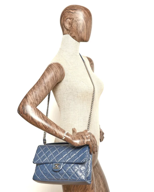 Chanel Chevron Stitch Single Flap Bag in Leather from A Retro Tale, photo 13 of 13