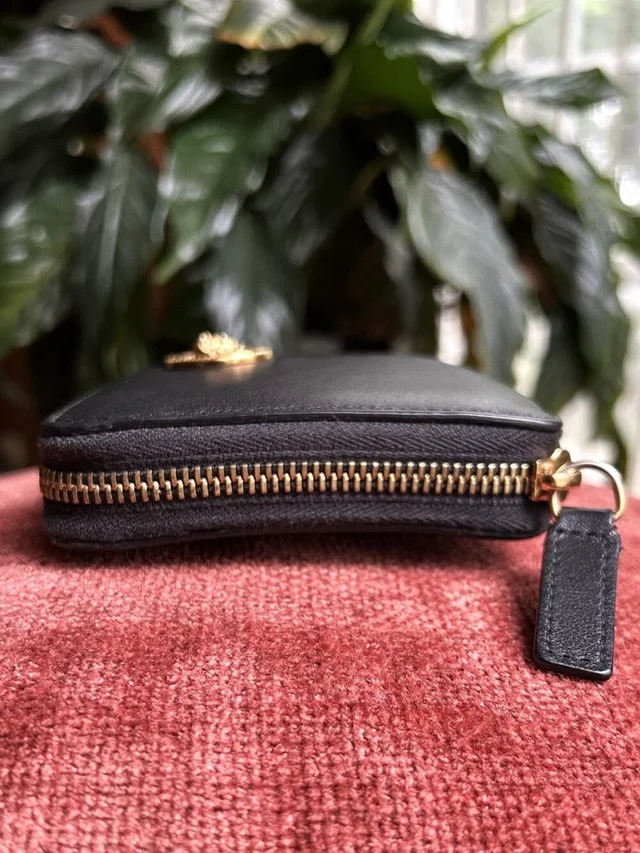 Versace Icon Zip Around Compact Wallet, Black in black|gold Calfskin from Poshmark, photo 5 of 10