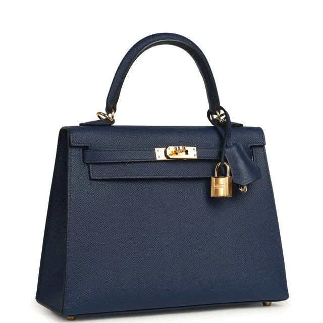 Hermès Kelly Sellier 25 Bleu Navy Epsom Gold Hardware in Navy Epsom leather from Madison Avenue Couture, photo 2 of 2