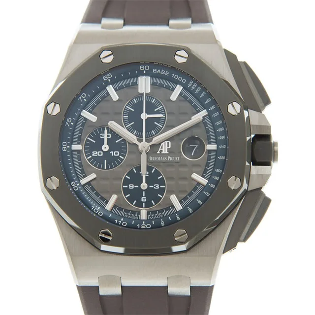 Audemars Piguet Royal Oak Offshore Chronograph Grey Dial Mens Watch 26400IO.OO.A004CA.02 in gray Ceramic from Jomashop.com