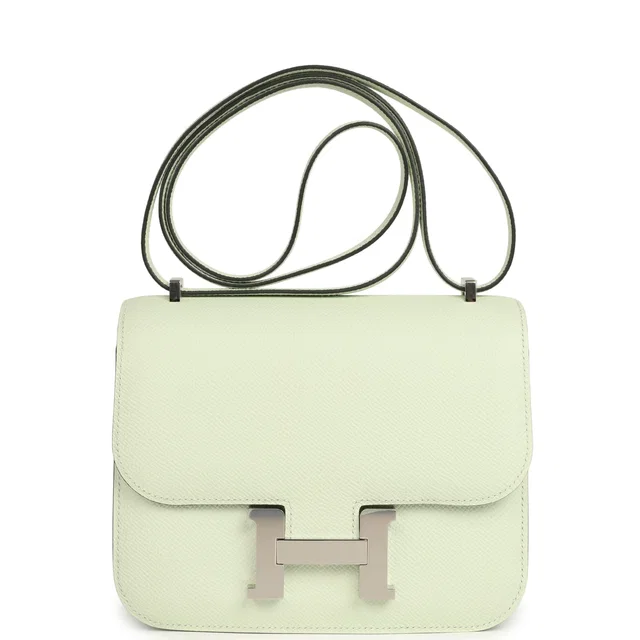 Hermès Constance 18 Vert Fizz Epsom Palladium Hardware in Green Epsom leather from Madison Avenue Couture