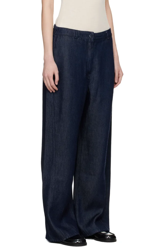 Cordera Navy Straight Jeans, photo 2 of 4 from SSENSE
