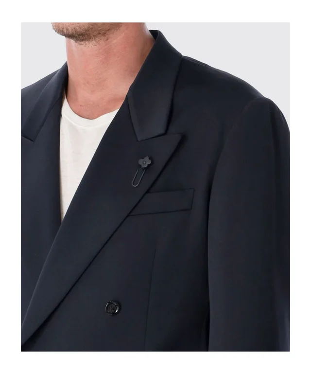 Lardini Double-Breasted Peak-Lapel Suit, photo 3 of 3 from SENSER
