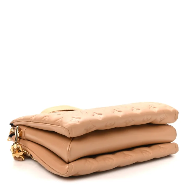 Louis Vuitton Embossed Monogram Coussin PM Camel in Brown Lambskin from FASHIONPHILE, photo 4 of 9
