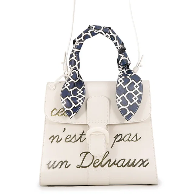 Delvaux Brillon Rumor WhiteAA0480BFF010DCM Box Calf Leather Size MM in Box leather from GALLERY RARE