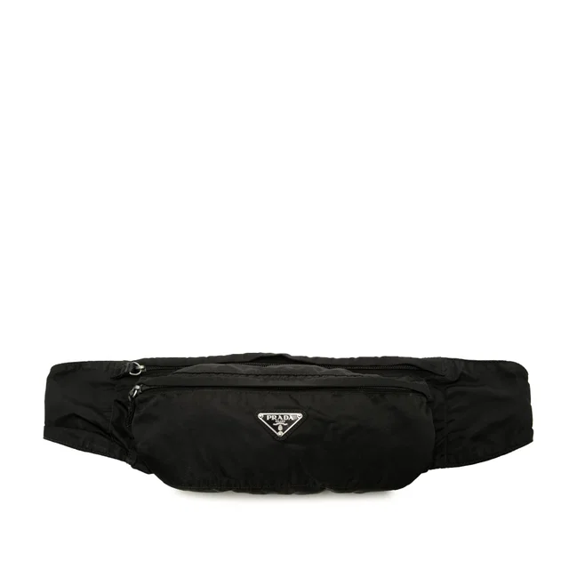 Black Prada Tessuto Belt Bag in Black Nylon from Designer Revival
